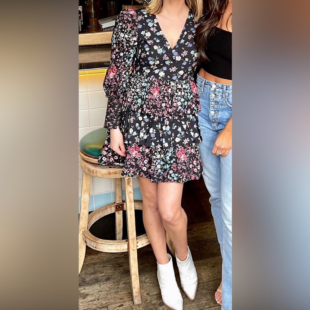 Love Shack Fancy long sleeve floral dress